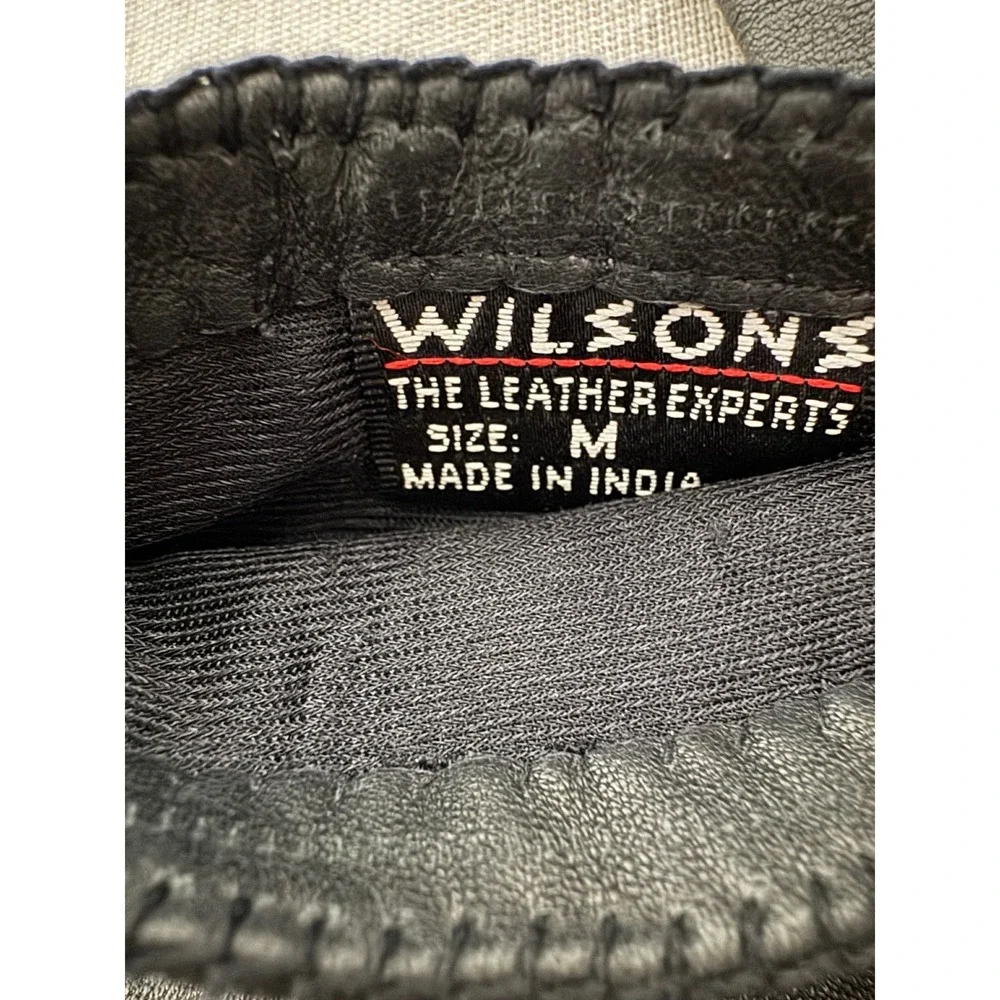 Wilson Leather Black Leather‎ Driving Gloves Medium